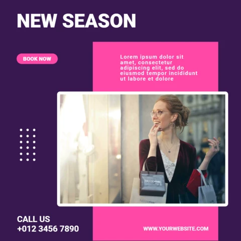New Season Fashion Sale Instagram Post Design Template