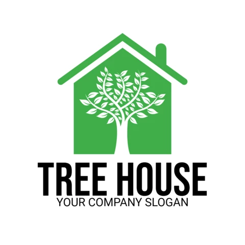 Tree House Logo Design Template