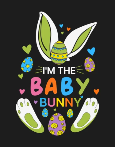 Modèle de t-shirt "Je suis le petit lapin"