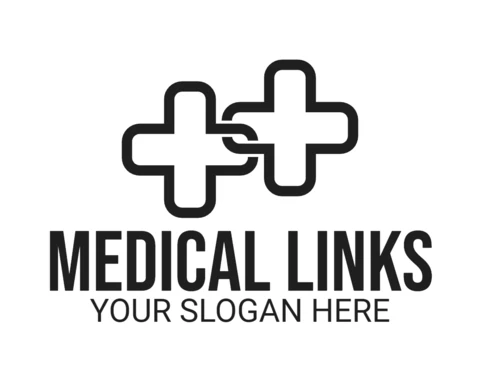 Modèle de logo pour les liens médicaux et de santé