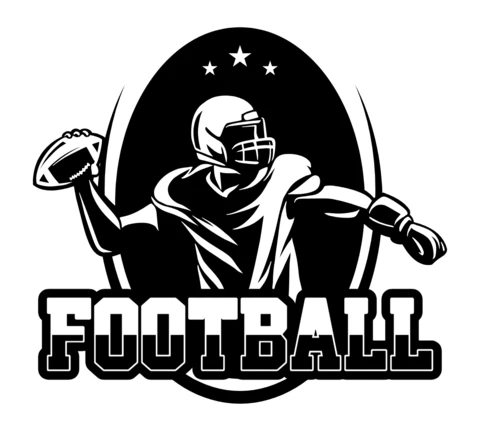 American Football Badge Logo Design Template