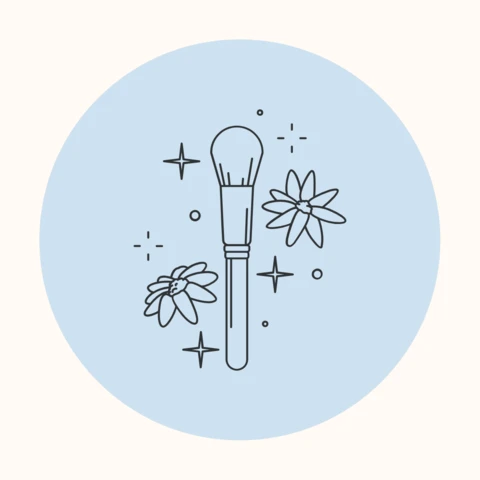 Make-up-Pinsel-Strichzeichnung Instagram-Story-Highlight-Cover-Design-Vorlage