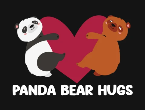 Panda beer knuffels t-shirt ontwerpsjabloon