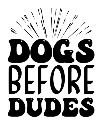 Modello di design per maglietta Dogs before dudes