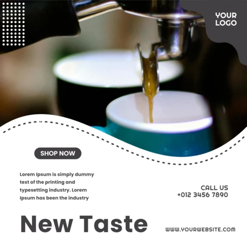 New Taste Social Media Poster Design Template