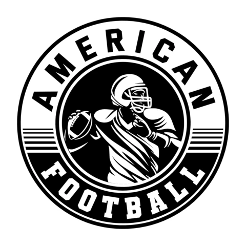 American Football Badge Logo Design Template