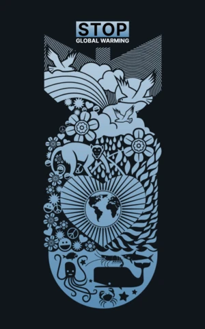 Stop Global Warming T-shirt Design Template