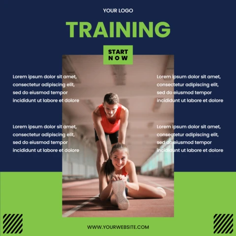 Training Gym Instagram Post Design Template