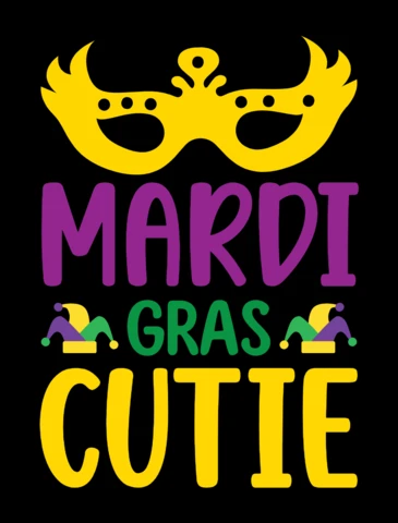 Mardi gras cutie design template - style célébration festive et colorée