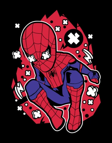 Modèle de conception d'affiche de personnage de dessin animé Spider-Man