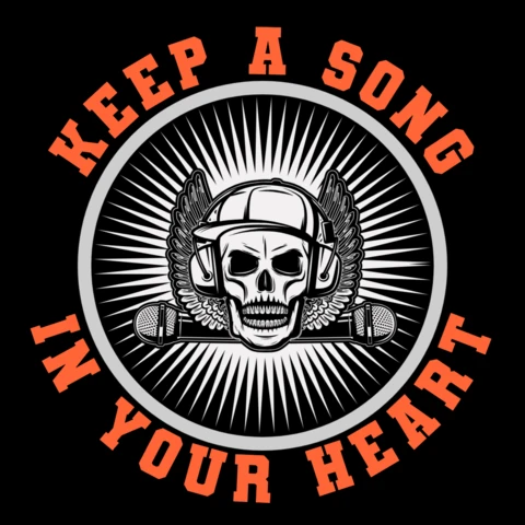 Vintage Rock Style Design Template: Keep a Song in Your Heart