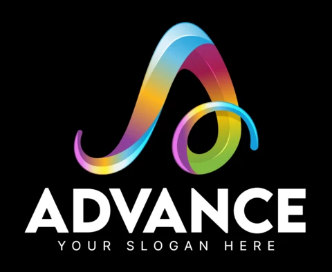 Avancez un modèle de conception de logo d'entreprise de lettre