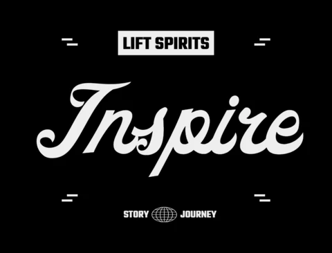 Inspire tipografia motivacional para criadores e contadores de histórias modelo de design de camiseta