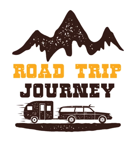 Road Trip Journey Badge Template Design