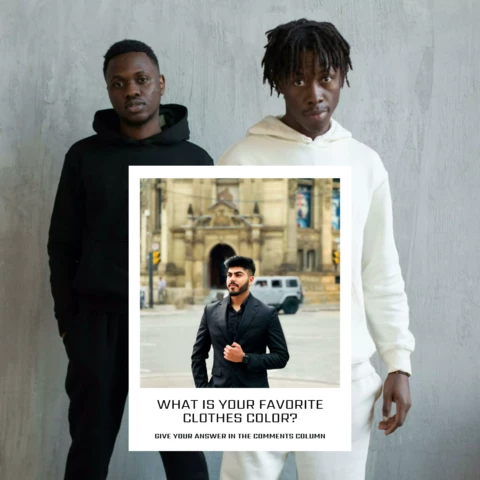 Modello di design per post sui social media con collage di moda minimalista