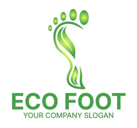 Eco Foot Colorful Logo Design Template