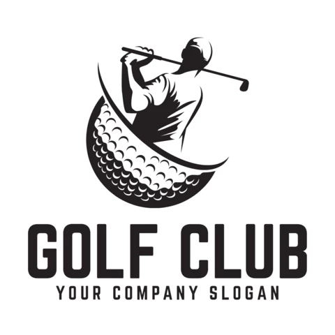 Designvorlage für das Logo eines Golfclubs