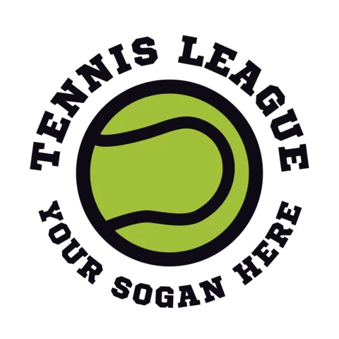 Tennis League With Ball Logo Design Template