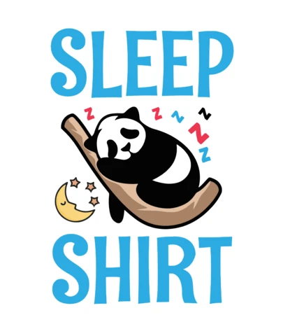 Sleep Shirt Panda T-Shirt Design Template