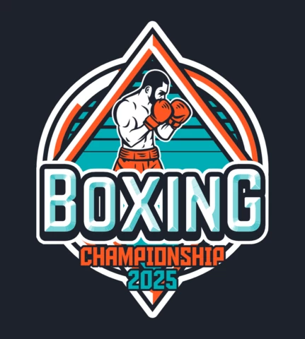 Plantilla de diseño de logotipo de campeonato de boxeo