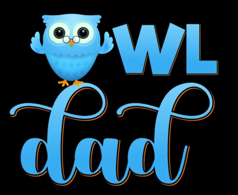 Editable Owl Dad Design Template with Playful Cartoon Style