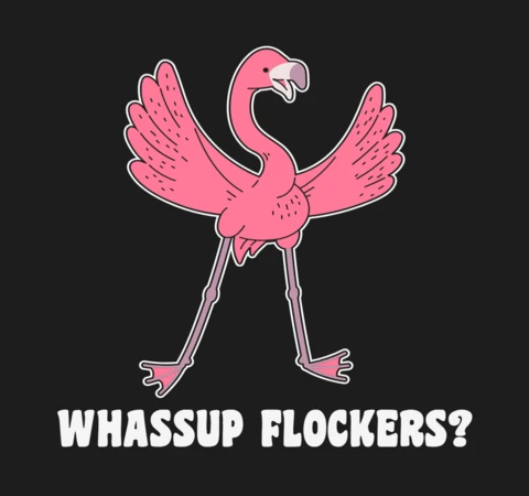 Wassup Flamingo T-shirt Design Template