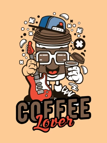 Coffee Lover T-shirt Design Template