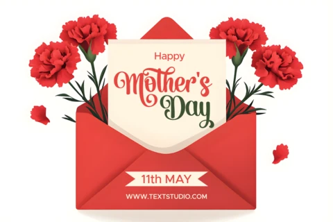 Happy Mother's Day Floral Design Template for Editable Greeting Cards