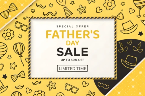 Editable Father's Day Sale Template - Fun and Colorful Design for Limited Time Promotions