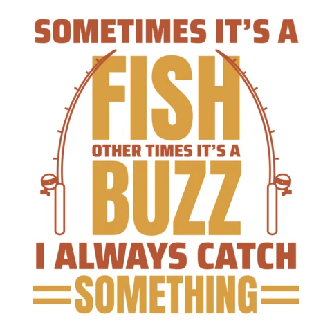 Fishing Humor Typography Design Template for Creative Projects