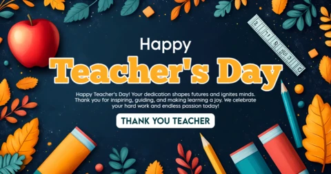 Plantilla de diseño para la celebración del Día del Profesor
