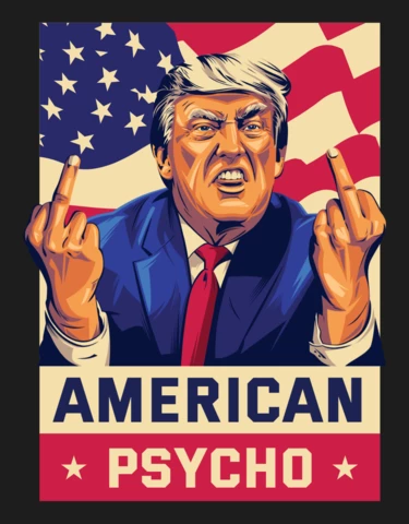American Psycho Donald Trump Parody T-shirt Design Template