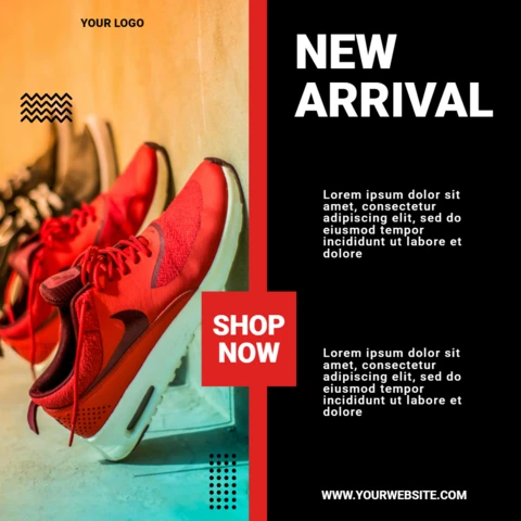 Streetwear Sneakers Sale Instagram Post Design Template