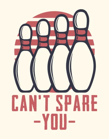 Pin Bowling Vintage Logo Design Template