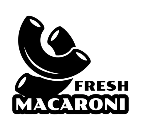 Fresh Macaroni Logo Design Template