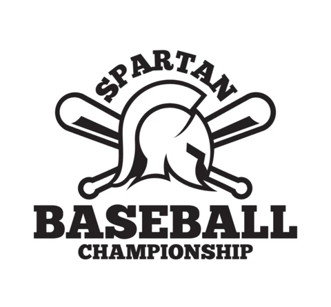 Spartan Baseball Championship Sports Logo Design Template