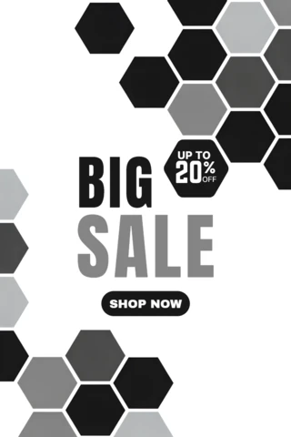 Hexagon Pattern Sale Template for Modern Promotional Designs