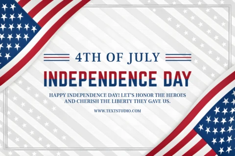 Template de celebração do dia da independência de 4 de julho com design patriótico