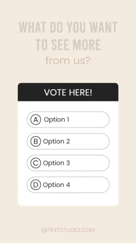 Voting poll for audience feedback instagram story post design template
