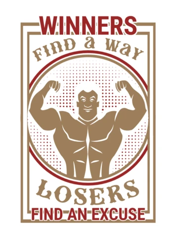 Vintage Motivational Quote Design Template for Fitness Poster