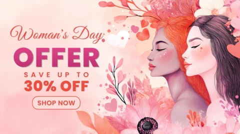 Women's Day Sale Template - Mindfulness Design In Soft Colors