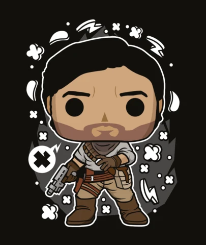 Modèle de conception de t-shirt de culture pop Poe Dameron