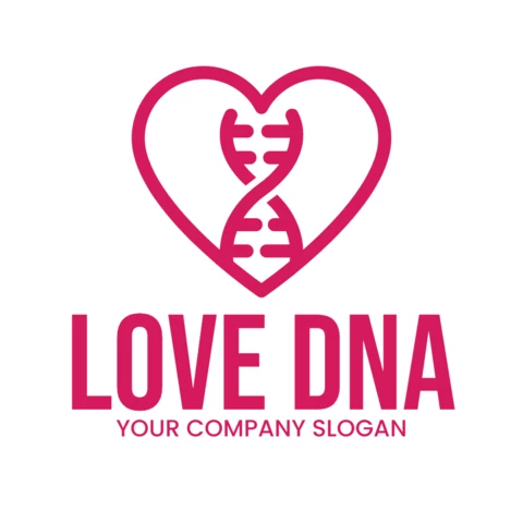 Love dna logo design template