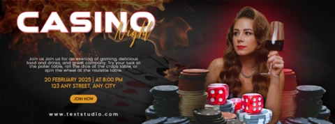 Casino Night Event Brochure Template Design