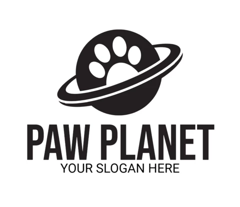 Modelo de design de logotipo do Paw Planet