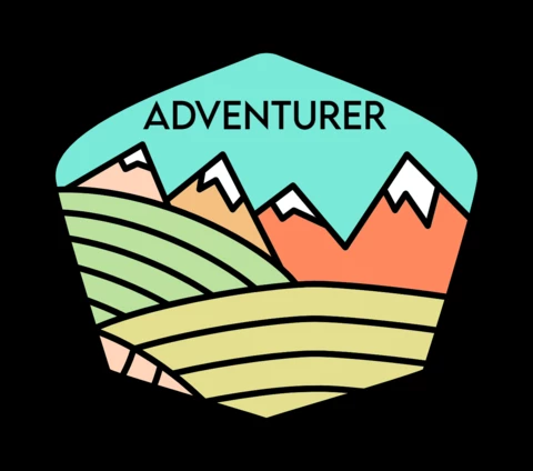 Adventurer Modern Badge Template Design