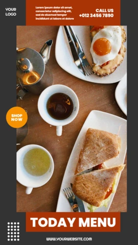 Modelo de design de postagem de história promocional de mídia social com colagem básica de dois tons