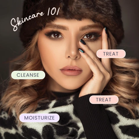 Effective skincare routine steps instagram post design template