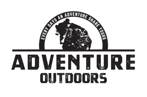Modello di logo per l'avventura all'aperto