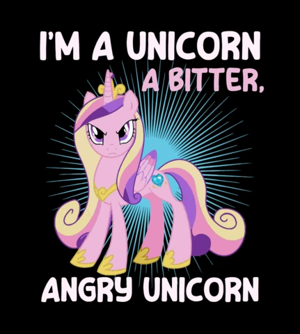 Plantilla de diseño de camiseta de unicornio enfadado